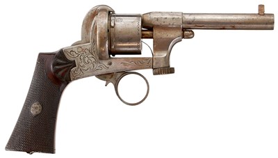 Lot A 7MM SIX-SHOT MARIETTE'S PATENT RING-TRIGGER PINFIRE REVOLVER