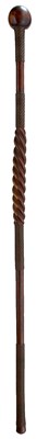 Lot TRIBAL ART: A ZULU STAFF OR KNOBKERRIE AND A SPEAR