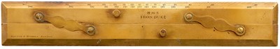 Lot OF NAVAL INTEREST: A BRASS PARALLEL RULE FOR HMS IRON DUKE