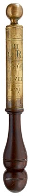 Lot OF SOMERSET INTEREST: A GEORGE III BRASS TIPSTAFF