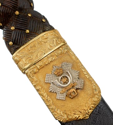 Lot A GOOD VICTORIAN SCOTTISH OFFICER'S DIRK TO THE HIGHLAND LIGHT INFANTRY