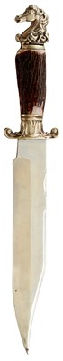 Lot A HORSE'S HEAD BOWIE KNIFE BY MIDDLETON & SONS