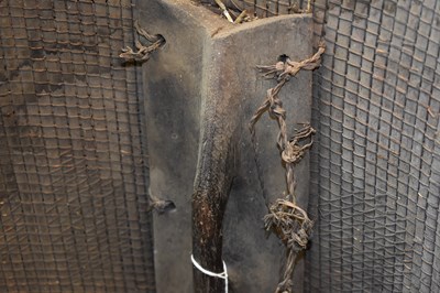 Lot 123 - A 19TH CENTURY CENTRAL AFRICAN WICKER SHIELD, CONGO