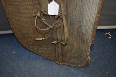 Lot 123 - A 19TH CENTURY CENTRAL AFRICAN WICKER SHIELD, CONGO