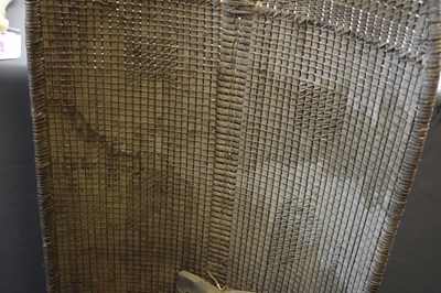Lot 123 - A 19TH CENTURY CENTRAL AFRICAN WICKER SHIELD, CONGO