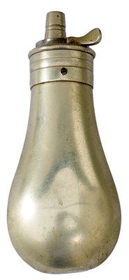 Lot A SYKES ALL NICKEL SMALL PISTOL FLASK