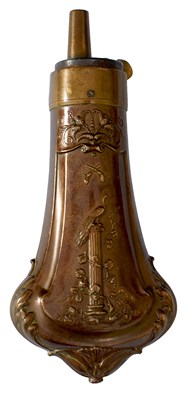 Lot A MEDIUM SIZED FANCY SHAPED POWDER FLASK
