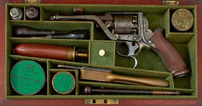 Lot A CASED 80-BORE PERCUSSION FIVE-SHOT 2ND MODEL TRANTER REVOLVER