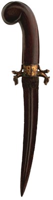 Lot 290 - A 17TH CENTURY INDIAN BUBRI DECORATED KHANJAR