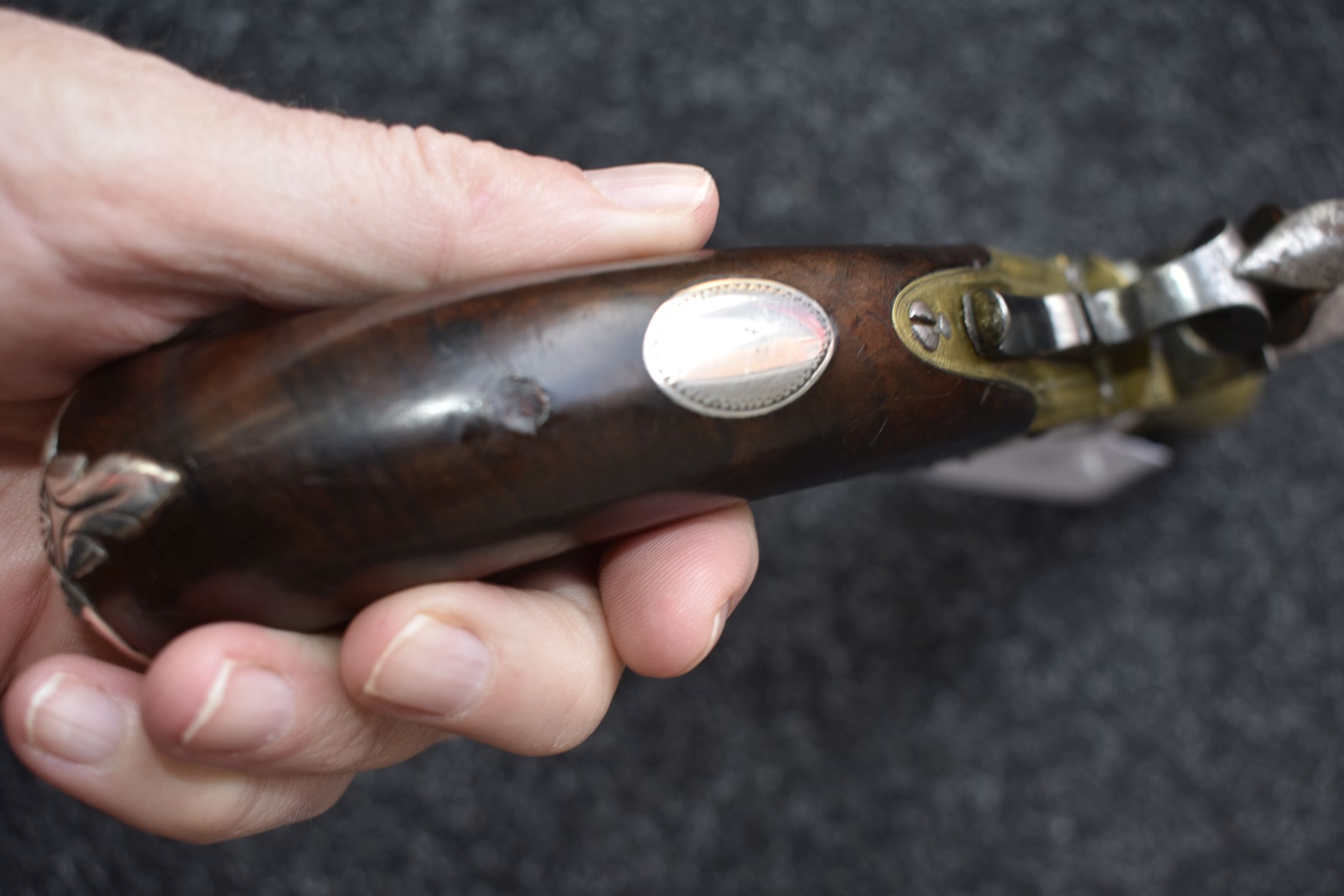 Lot 263 - A FLINTLOCK WATERS PATENT BAYONET