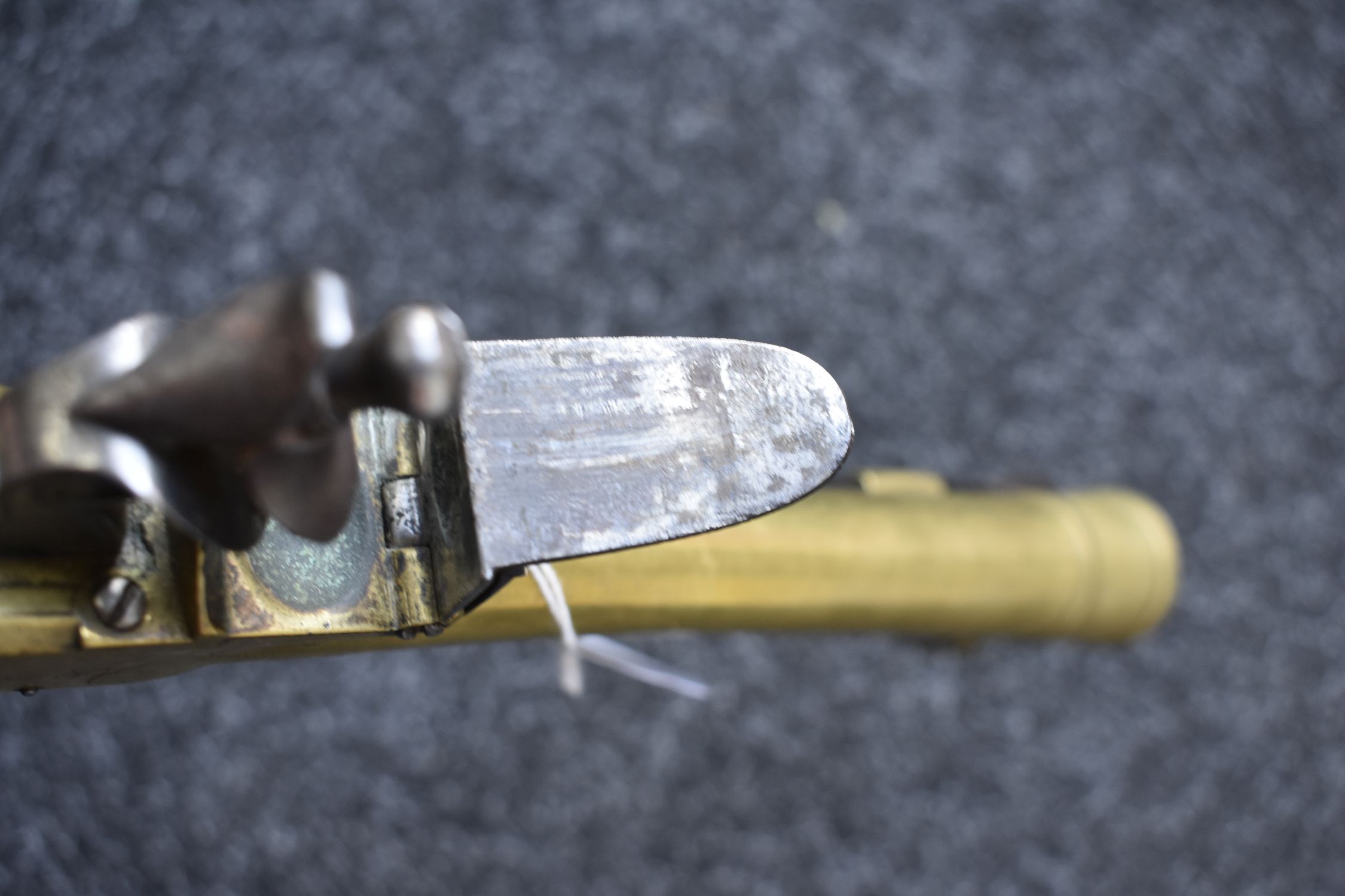 Lot 263 - A FLINTLOCK WATERS PATENT BAYONET