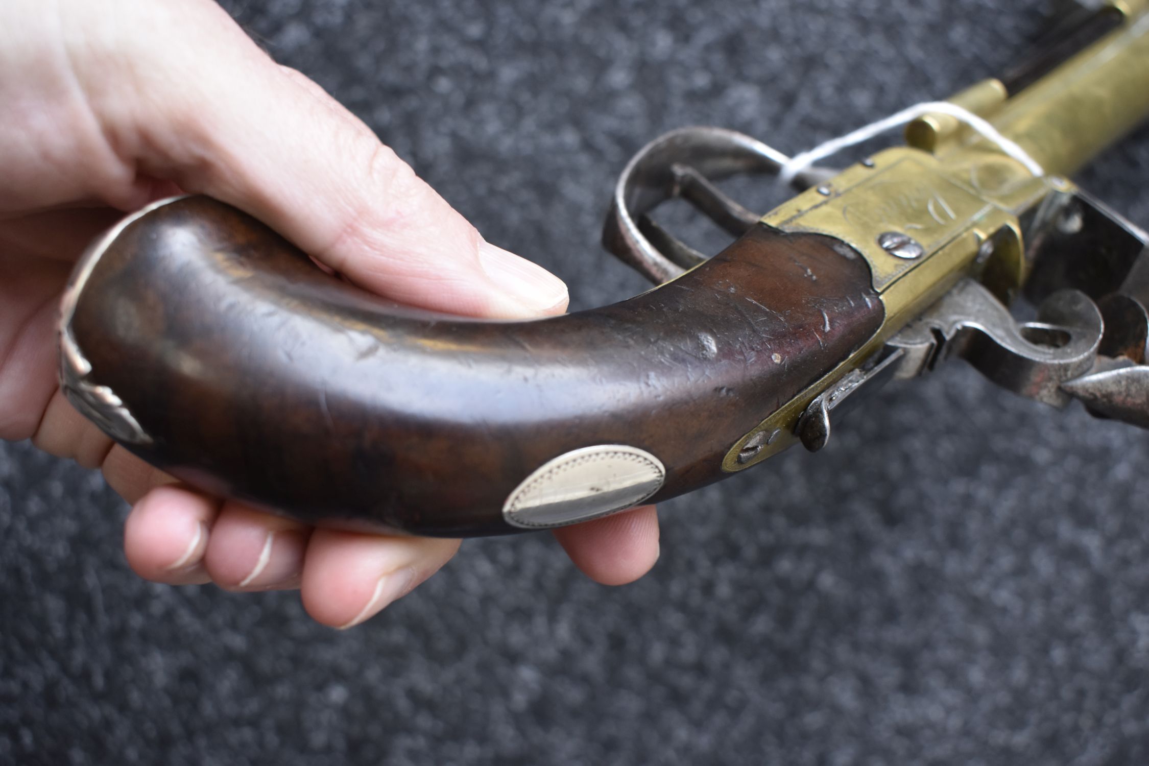 Lot 263 - A FLINTLOCK WATERS PATENT BAYONET