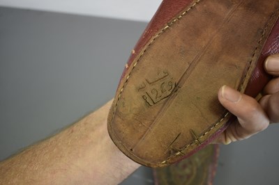Lot 76 - A PAIR OF 19TH CENTURY TURKISH OR OTTOMAN EMBROIDERED SLIPPERS