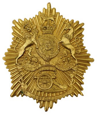Lot 723 - A ROYAL ARTILLERY NON-COMMISSIONED OFFICER'S BELL TOP SHAKO PLATE