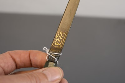 Lot 75 - AN OTTOMAN JADE HILTED KARD
