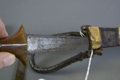 Lot 75 - AN OTTOMAN JADE HILTED KARD