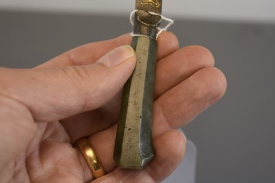 Lot 75 - AN OTTOMAN JADE HILTED KARD