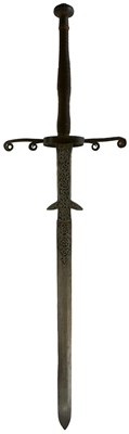 Lot 533 - A GERMAN TWO-HANDED PROCESSIONAL SWORD IN THE 17TH CENTURY STYLE