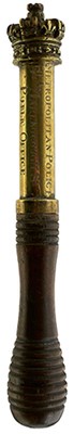 Lot 890 - A VICTORIAN BRASS TIPSTAFF
